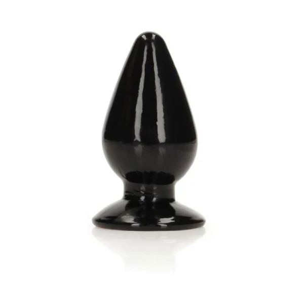 Butt Plugs: Realrock Crystal Clear 3.5 In. Anal Plug Black