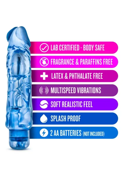 Blush Wild Ride Vibrating Dong (Blue)