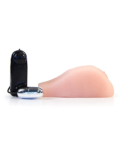Realistic pussy masturbator with vibrating bullet
