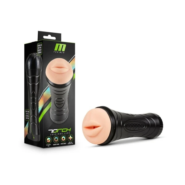 M For Men The Torch Luscious Lips Beige Stroker