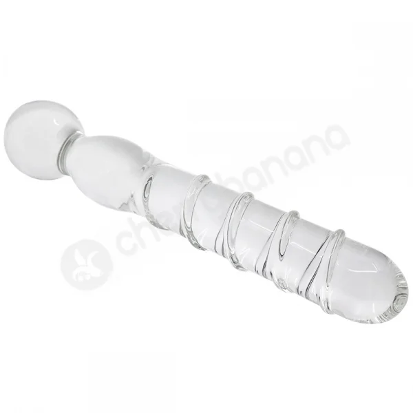 Crystal Pleasures Glass Happy Swirl Double Dildo