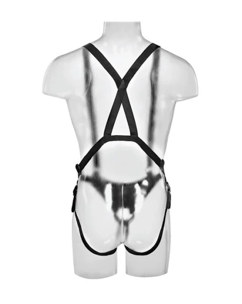 King Cock 11 Inch Two Cocks One Hole Hollow Strap On Suspender System - 11 Inch