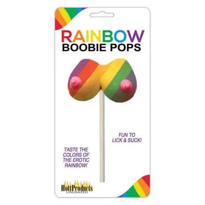 Hott Products Rainbow Boobie Pops Candy on a Stick