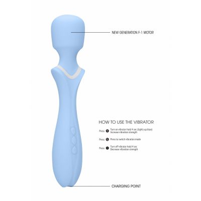 Loveline Massage Wand Jiggle Blue Vibrator