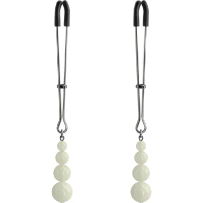 Bound Adjustable G2 Glow In The Dark Nipple Clamps by NS Novelties Gunmetal