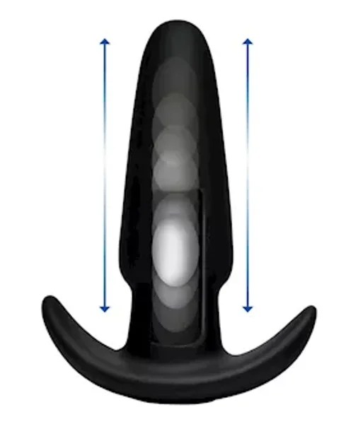 7x Remote Control Silicone Butt Plug - Medium  - Black - Medium — image 5 of 6
