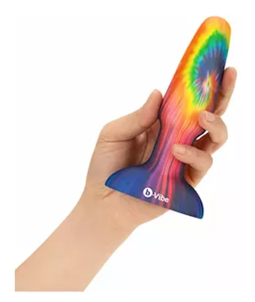 Peace And Love Tie-dye Rimming Plug  - Rainbow - 6 Inch