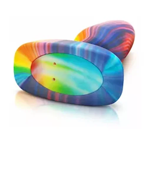 Peace And Love Tie-dye Rimming Plug  - Rainbow - 6 Inch