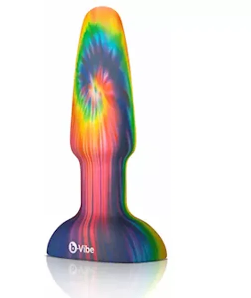 Peace And Love Tie-dye Rimming Plug  - Rainbow - 6 Inch