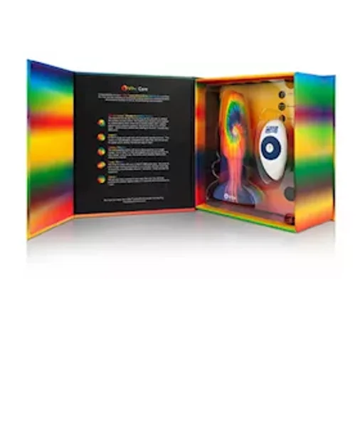 Peace And Love Tie-dye Rimming Plug  - Rainbow - 6 Inch