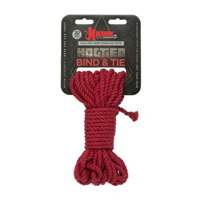 Kink Hogtied Bind Tie 6mm Hemp Bondage Rope Red