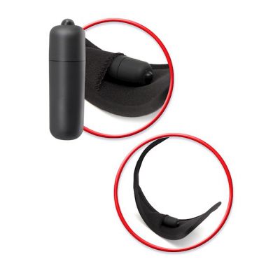 Fetish Fantasy Series Plus Size Vibrating Strapless Thong Black Black Os xl