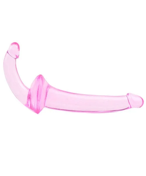 Double Fun Pink Strapless Strap On Dildo 12 Inch