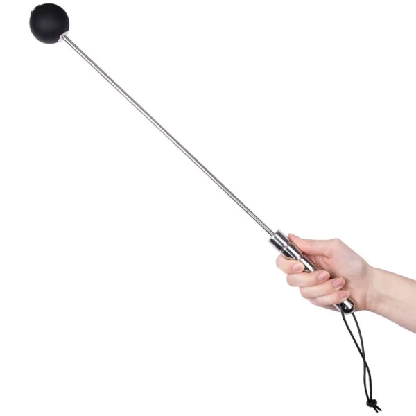 Torment Butt Bruiser Stainless Steel Silicone Ball Crop - 20 Inch