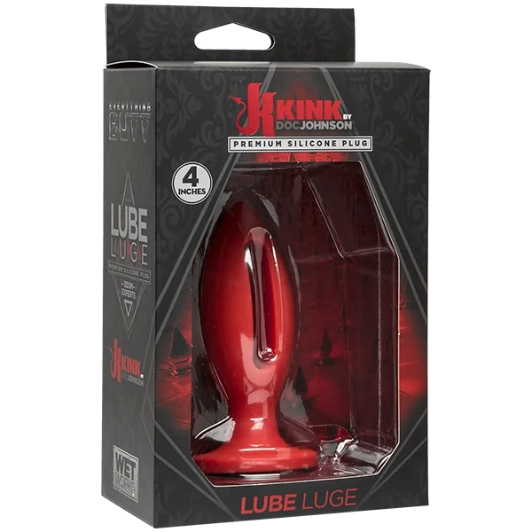 Kink Wet Works 4 inch Silicone Lube Luge Plug - Red