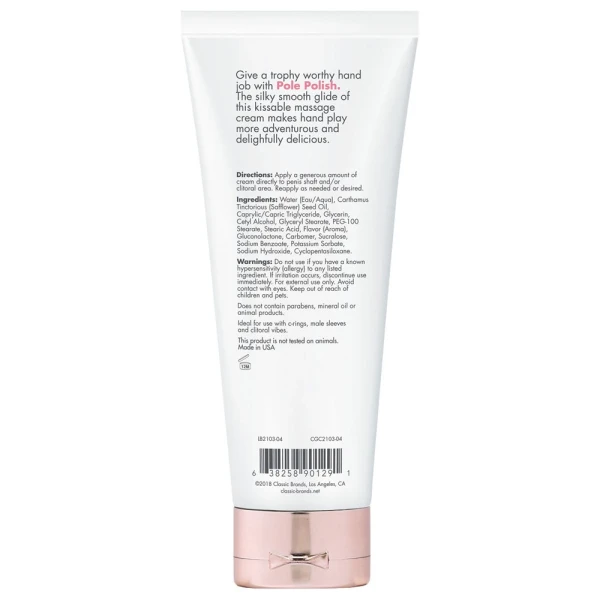Pole Polish Kissable Massage Cream Not So Vanilla 4 Fl Oz.