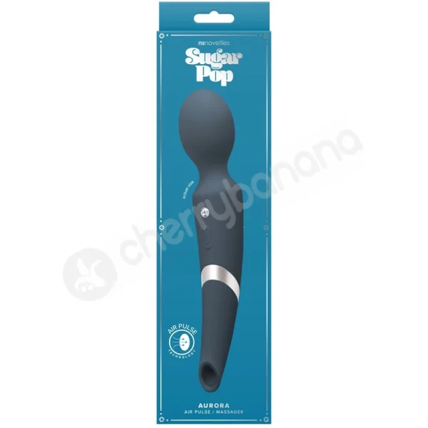 Sugar Pop Aurora Blue 2 in 1 Wand & Air Pulse Vibrator
