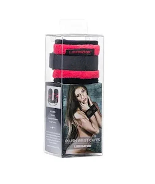 Plush Wrist Cuffs - Purple / Black — image 10 of 10