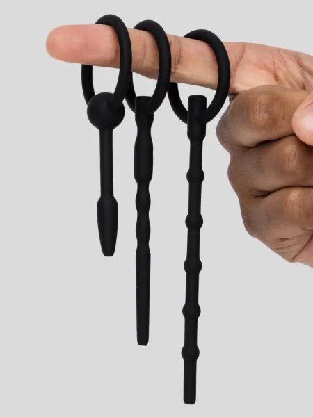 Ouch! Beginner's 3mm/5mm Silicone Hollow Urethral Plug Set (3 Piece)