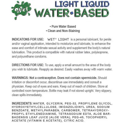Wet Light Water Based 5 0 fl oz 148ml