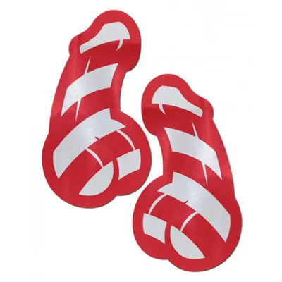 Pastease Candy Cane Dicks Red White Pasties O S