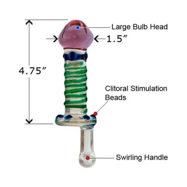 Glass Gem Dildo (turquoise)