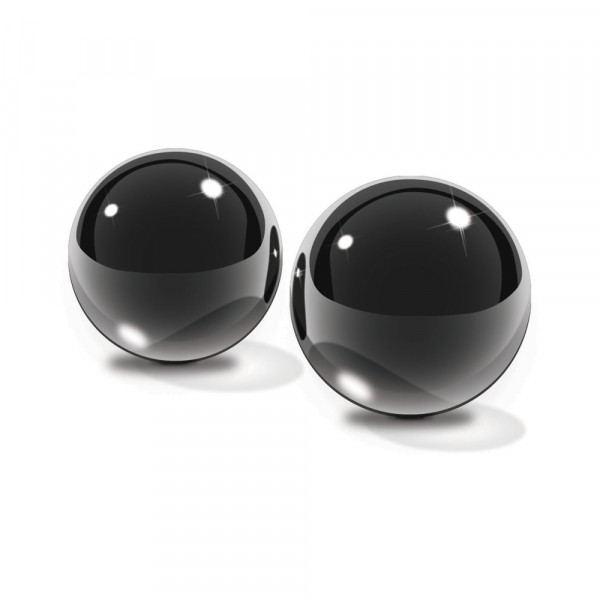 Fetish Fantasy Black Glass Ben-Wa Balls Medium