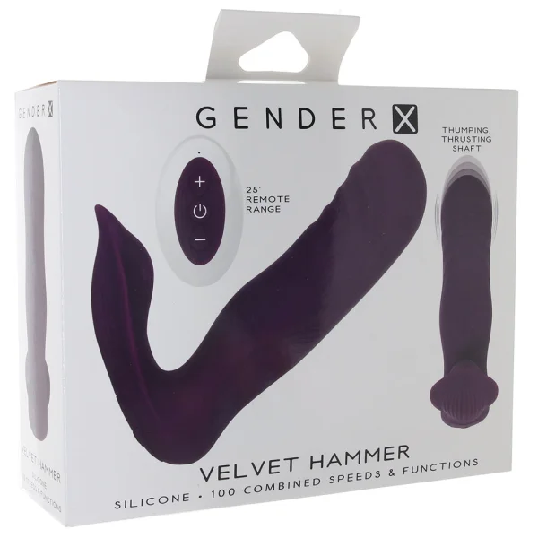 Velvet Hammer - Thrusting Plug Vibrator with Remote Control