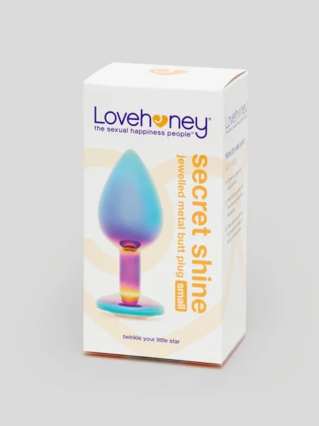 Lovehoney Jeweled Iridescent Metal Small Butt Plug 2.5 Inch