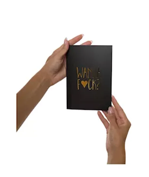 Wanna Fuck?...me Too Greeting Card - Black / Gold — image 12 of 16
