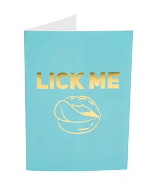 Lick Me...please! Greeting Card - Turquoise — image 10 of 16