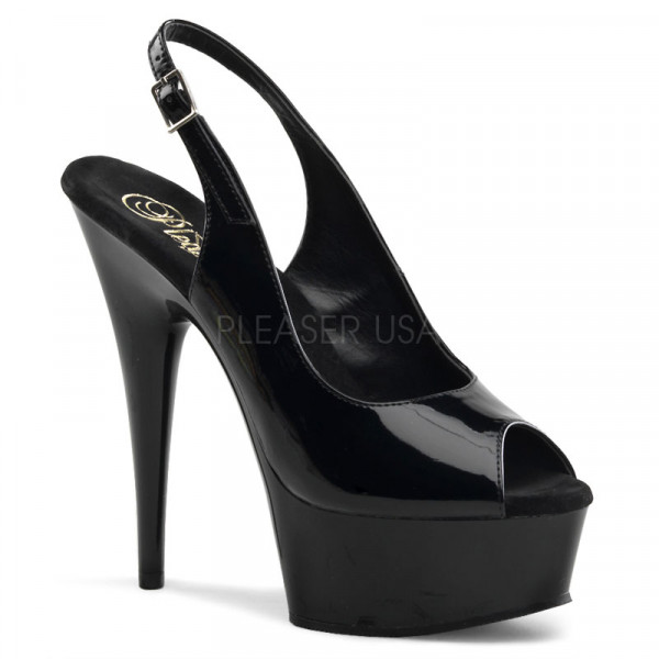 DELIGHT-654 - 6" Stiletto Heel Slingback Platform Sandal