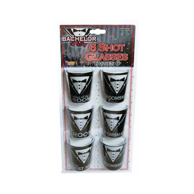Bachelor Party Shot Glasses Set Of 6