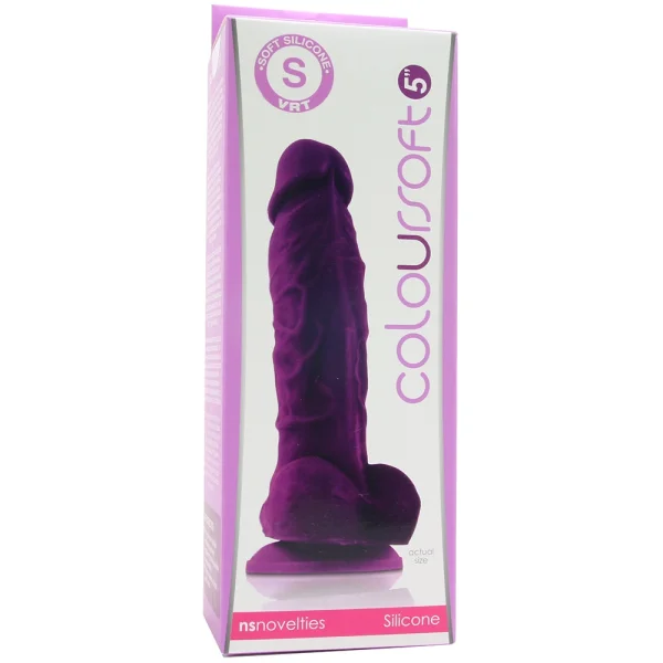 Coloursoft 5" Soft Dildo - Purple