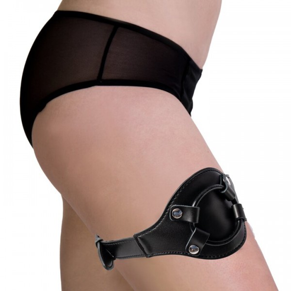 Bondara Thigh High Faux Leather Strap-On Harness