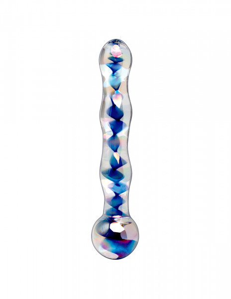 Pipedream Icicles No. 8 - Blue Swirl - Hand Blown Glass