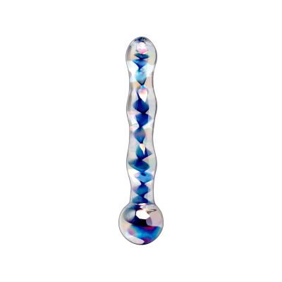 Pipedream Icicles No 8 Blue Swirl Hand Blown Glass