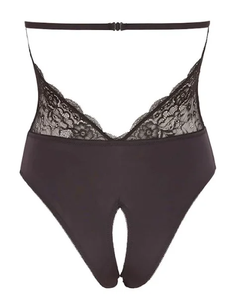 Deep V Crotchless Bodysuit - Medium