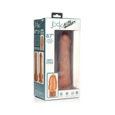 Realistic Dildos Jock Uncut 8 7 In Dual Density Silicone Dildo With Balls Light