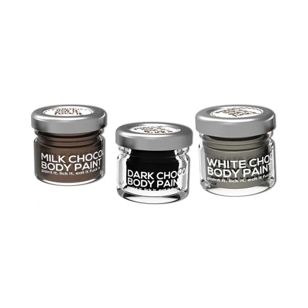 Chocolate Lovers Erotic Chocolate Body Paints  Assorted Flavors Milk/dark & White 3pk.