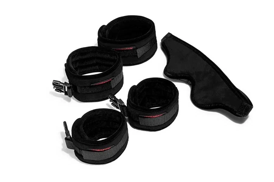 Plush Seduction Cuff Kit - Microfiber Black