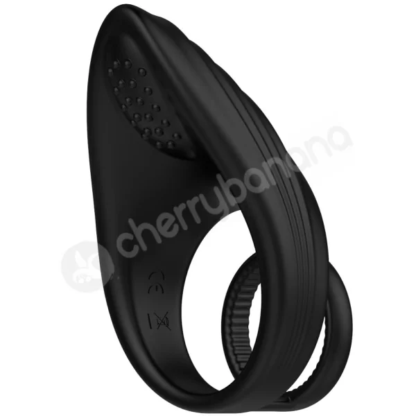 Nexus Enhance Black Vibrating 6 Function Cock & Ball Ring