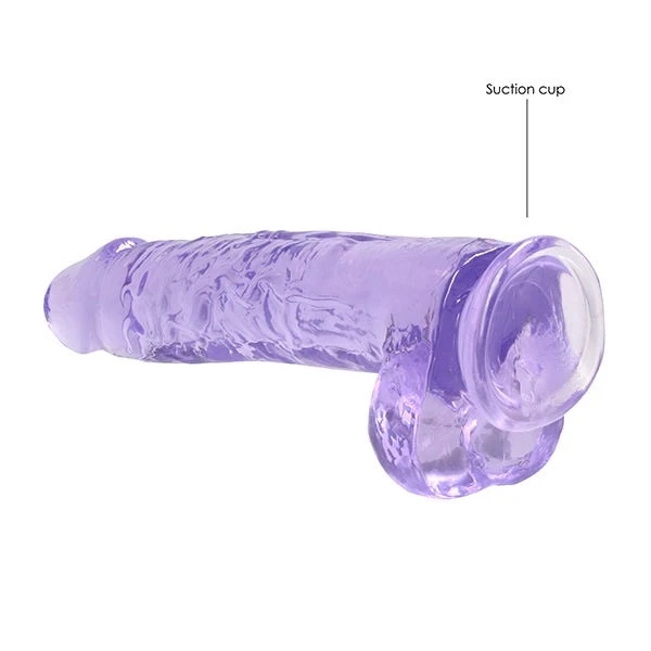 RealRock 9-inch Crystal Clear Dildo with Balls