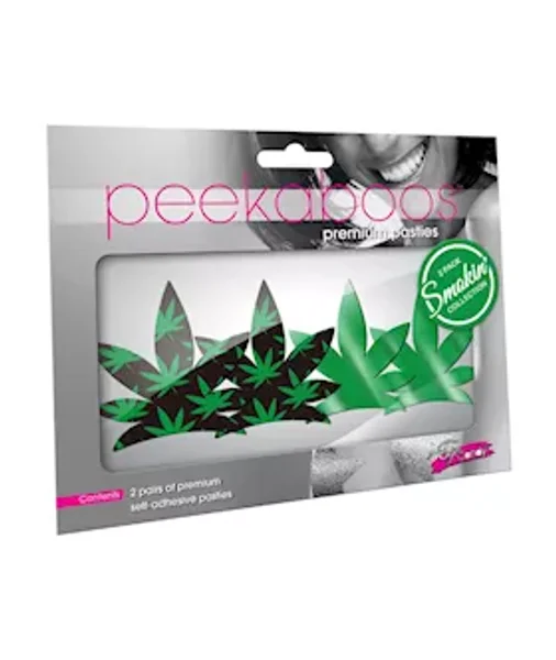 Up In Smoke Leaf Pasties - Green/black - Large — image 2 of 2