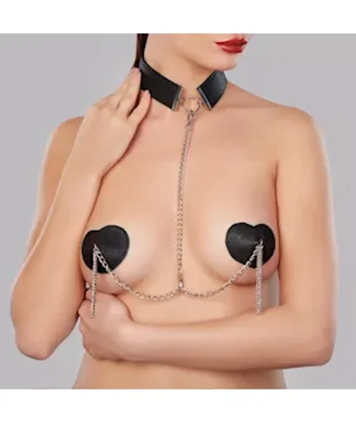 Adore Le Burlesque Collar And Pasties - Black - One Size — image 3 of 4
