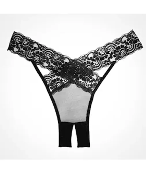 Desire Crotchless Panty - Black - One Size — image 6 of 8