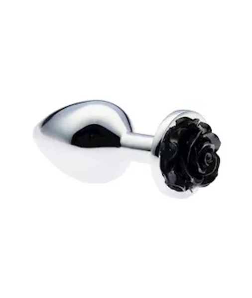 Kink Range Metal Rose Butt Plug - 3.2 Inch - Black -  Medium — image 3 of 3
