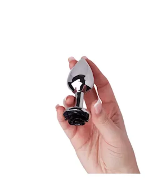Kink Range Metal Rose Butt Plug - 3.2 Inch - Black -  Medium — image 2 of 3