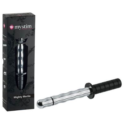 Mystim Mighty Merlin Aluminium 25 cm Dong with Handle E Stim