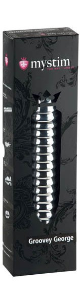 Mystim Groovey George Aluminium 20 cm Dong with E-Stim